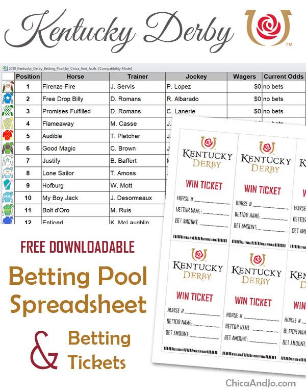 Kentucky Derby Party Pool Ideas
 Betting pool spreadsheet for the 2018 Kentucky Derby