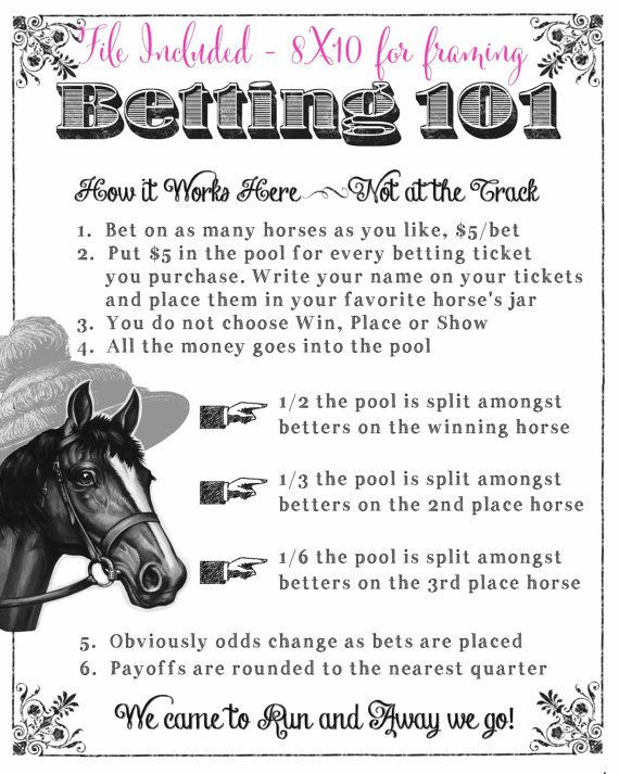 Kentucky Derby Party Pool Ideas
 Kentucky Derby Party Betting Game Printable Horse Racing