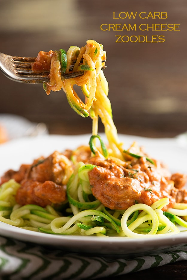 Keto Zucchini Recipes
 Low Carb Cream Cheese Zoodles