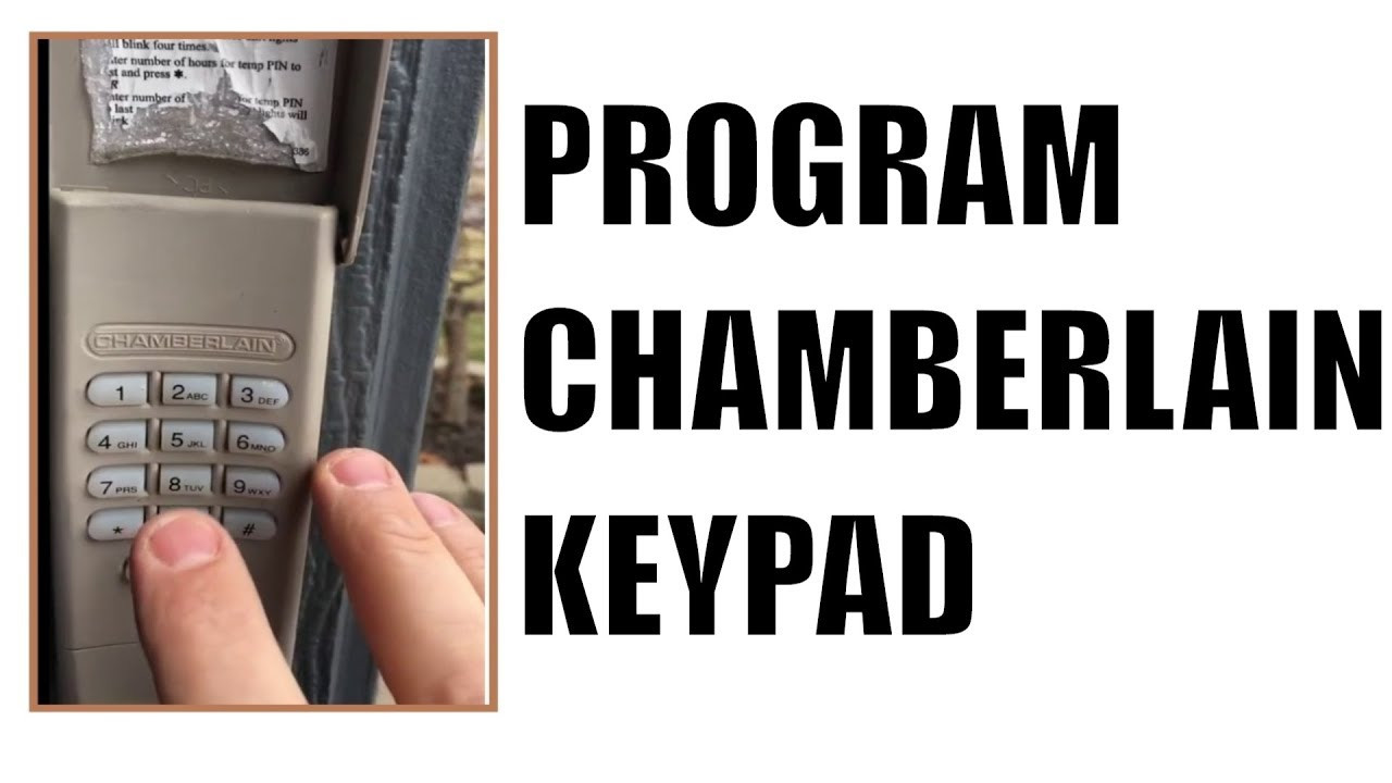 Keypad For Garage Door
 How to program Chamberlain Chamberlin Garage Door Keypad