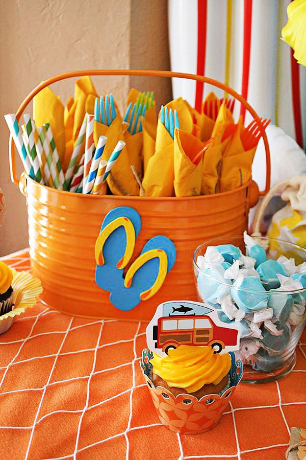 Kids Beach Party Theme Ideas
 Cheer s to Summer Surfer Style Kids Pool Party Ideas