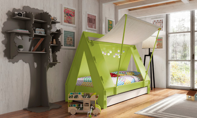 Kids Cabin Bedroom
 Kids Bedroom Trundle Cabin Tent Bed Modern Children s