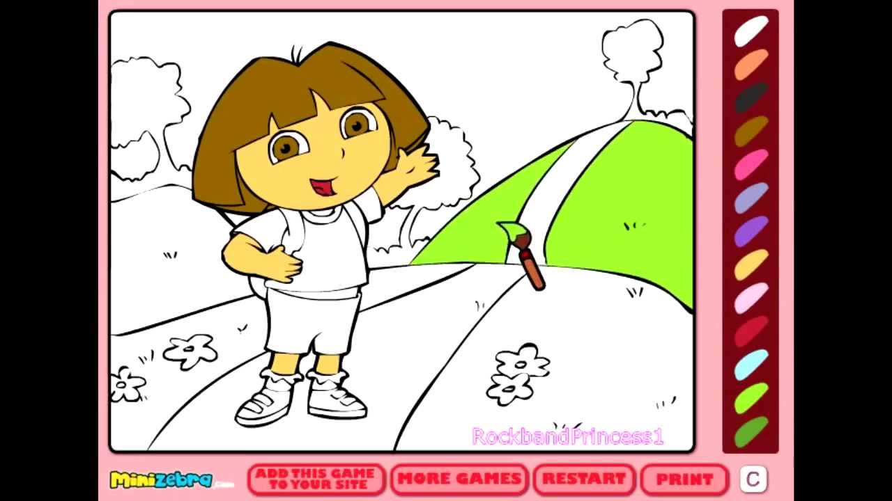 Kids Coloring Games
 Free Dora Coloring Games line Coloring Pages For Kids