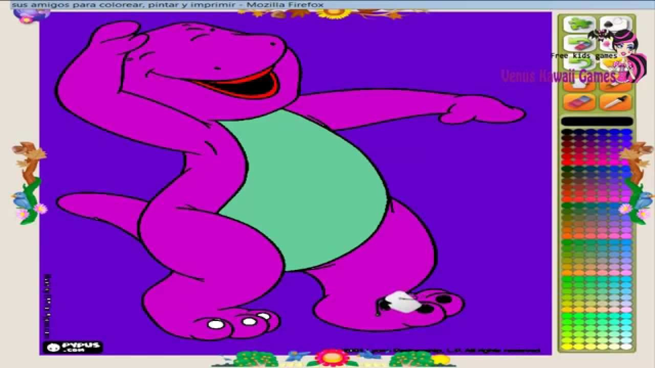 Kids Coloring Games
 Barney Paint And Color Coloring Game for Children