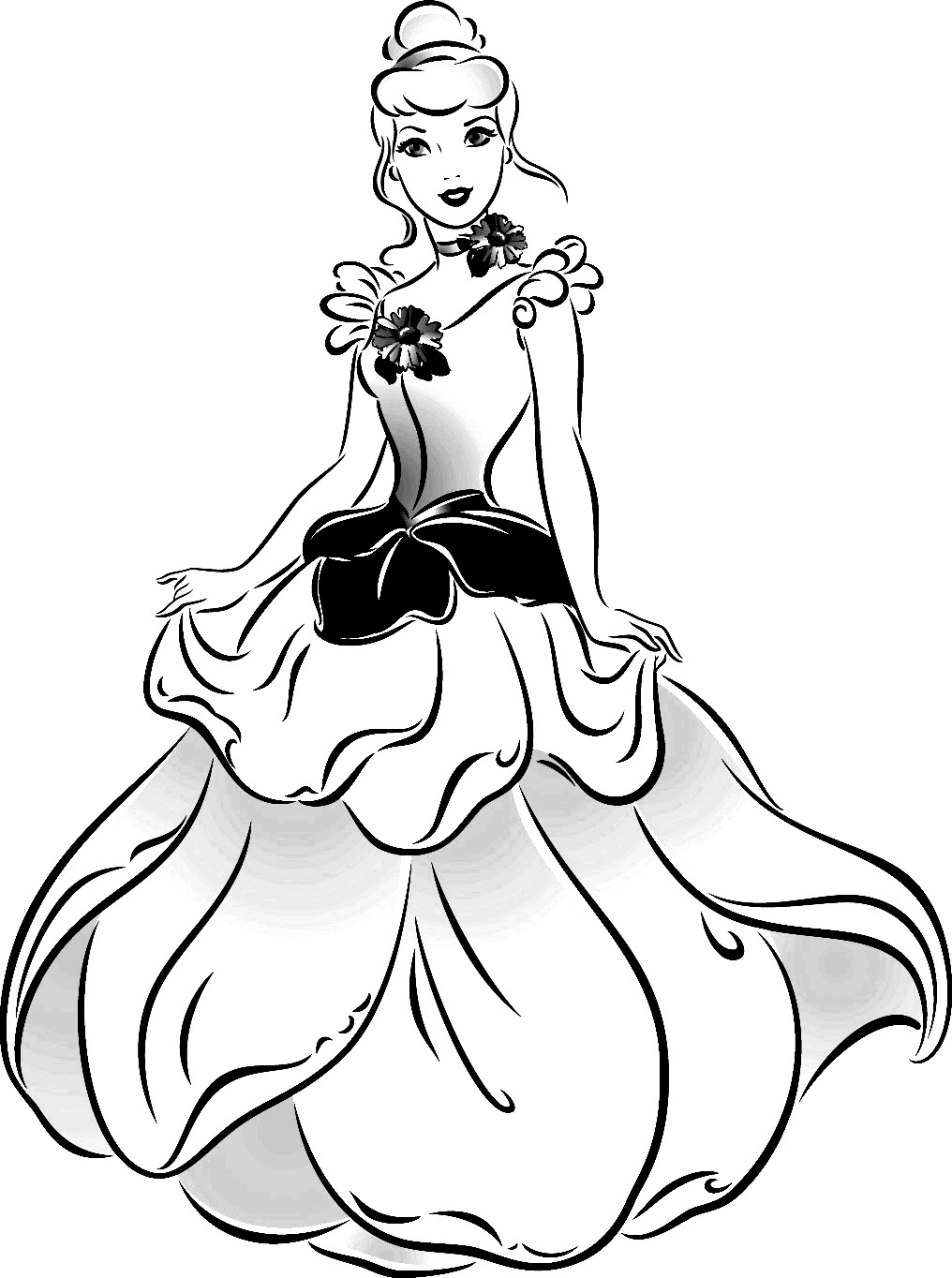 Kids Coloring Page
 Cinderella s Beauty Book x