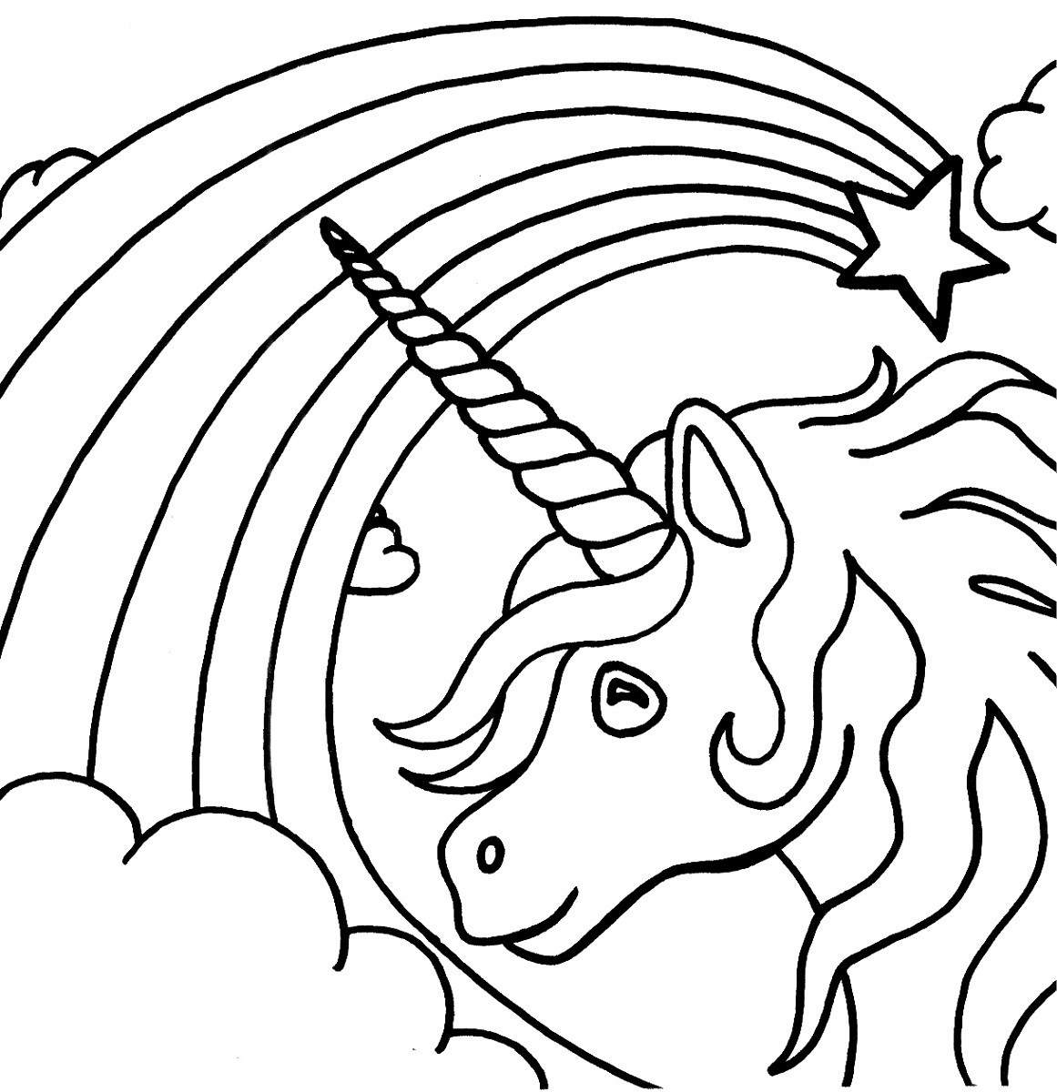 Kids Coloring Page Unicorn
 Unicorn Colouring In Pages to Print