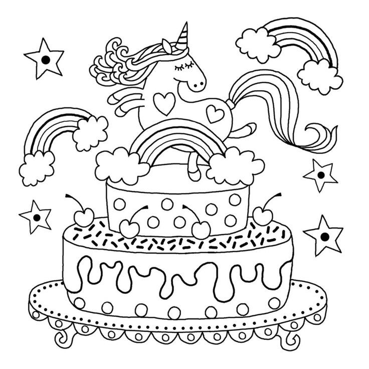 Kids Coloring Page Unicorn
 Downloadable colouring page from the I Heart Unicorns