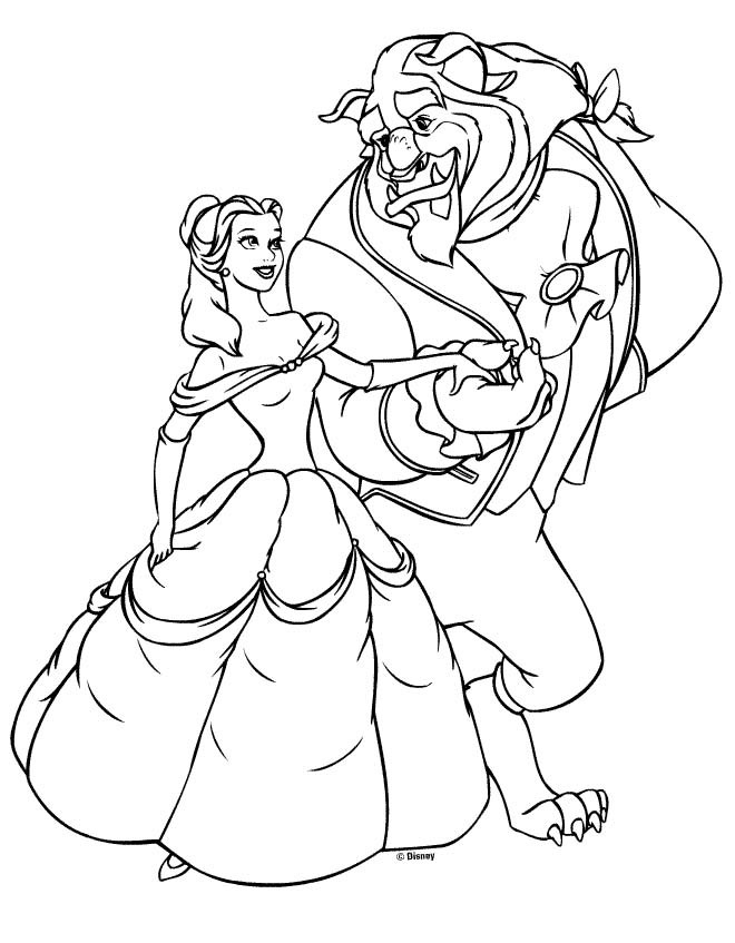Kids Coloring Pages Disney
 Disney Princess Belle Coloring Pages To Kids
