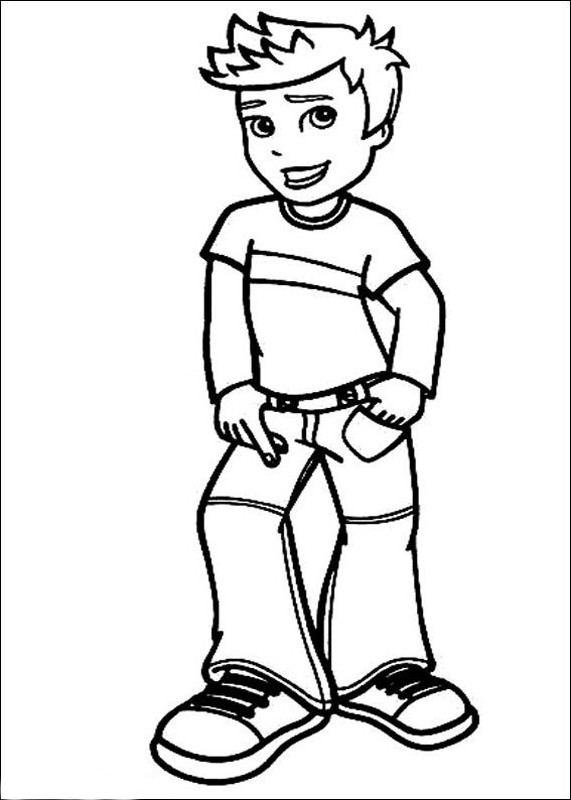 Kids Coloring Pages For Boys
 worksheet of polly pocket boy character for kids