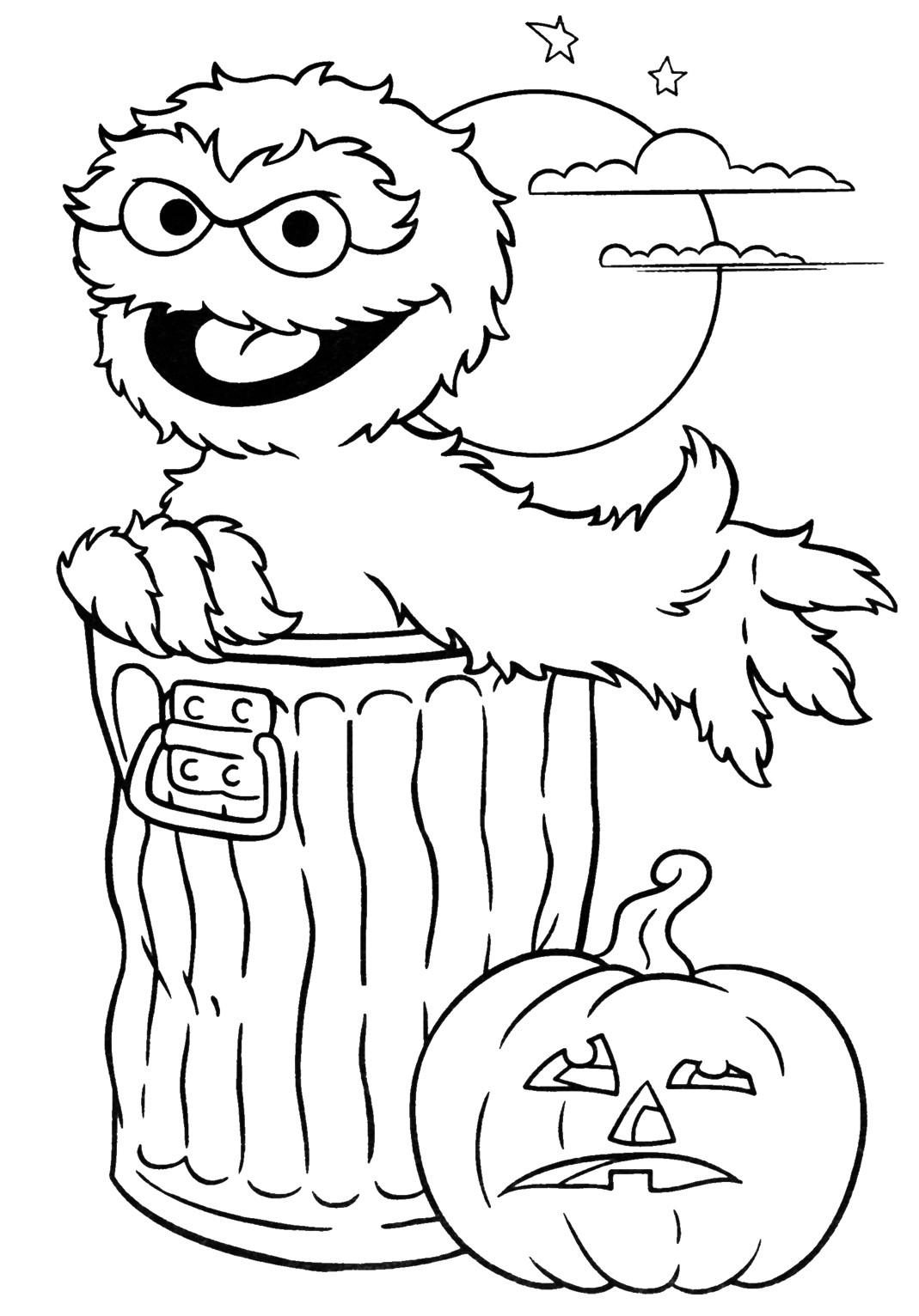Kids Coloring Pages Halloween
 Seasame Street Monster Halloween Print Coloring Pages Free
