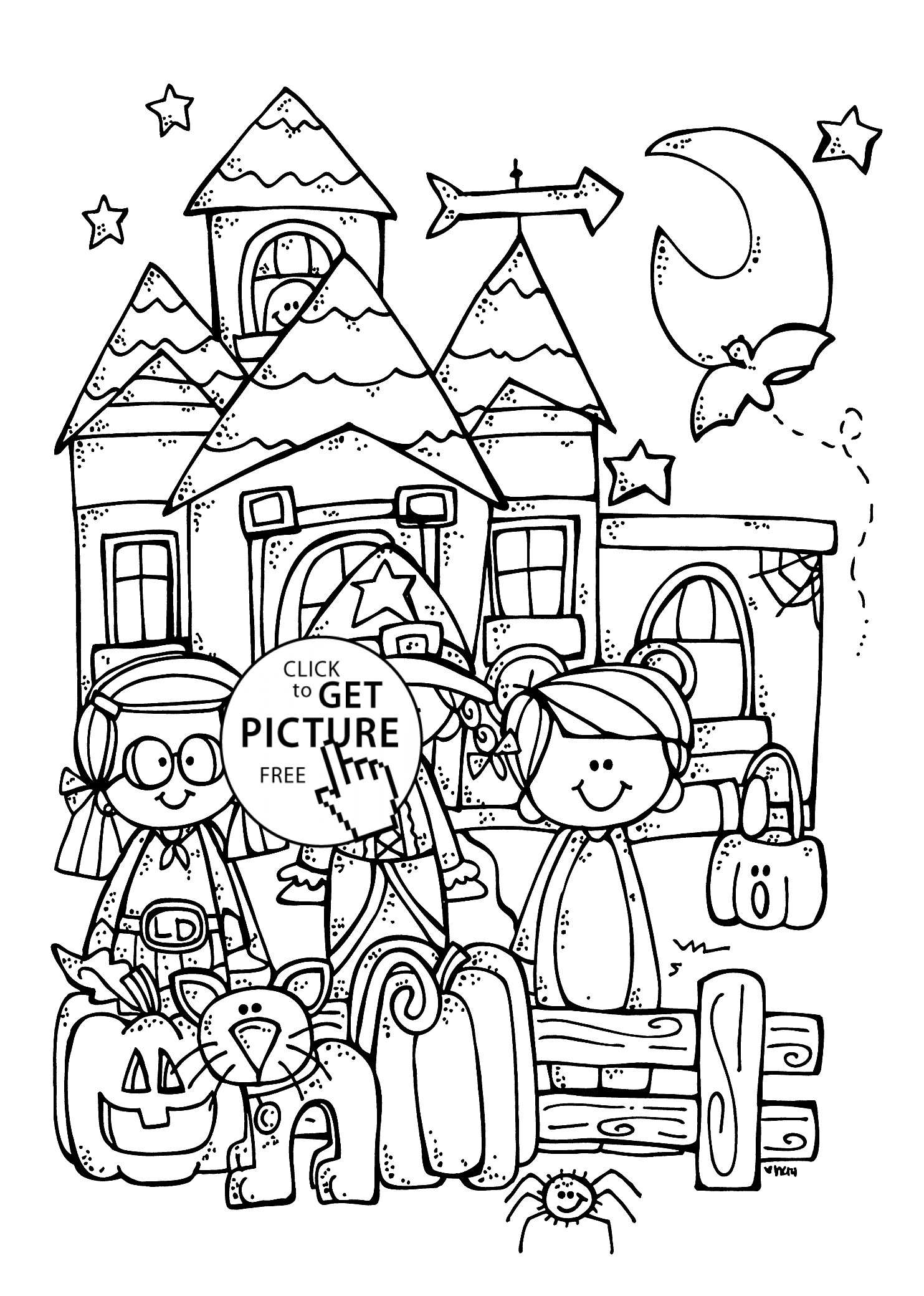 Kids Coloring Pages Halloween
 Halloween Drawing Pages at GetDrawings