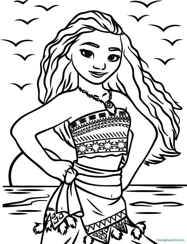 Kids Coloring Pages Moana
 Excellent of Moana Color Pages