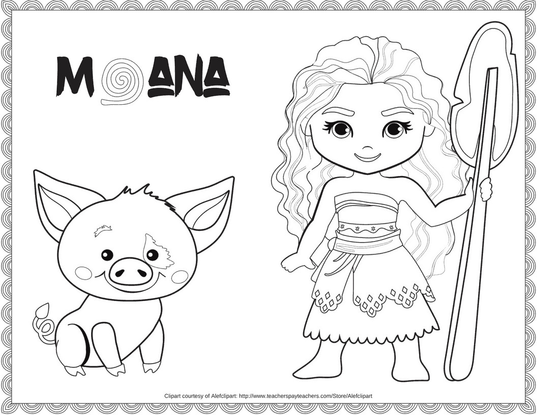 Kids Coloring Pages Moana
 Exclusive Free Disney Moana Coloring Printable · The