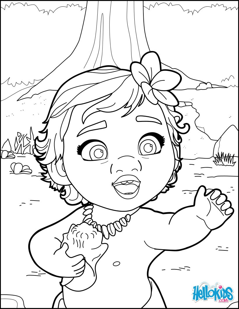 Kids Coloring Pages Moana
 Baby moana coloring pages Hellokids