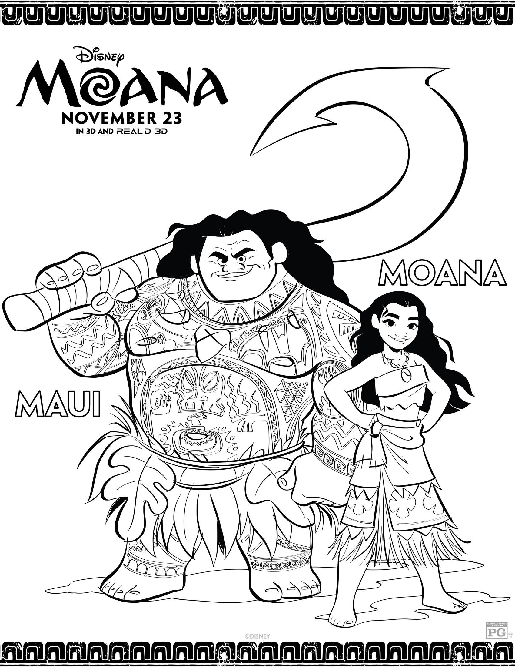 Kids Coloring Pages Moana
 Disney s Moana Coloring Pages and Activity Sheets Printables