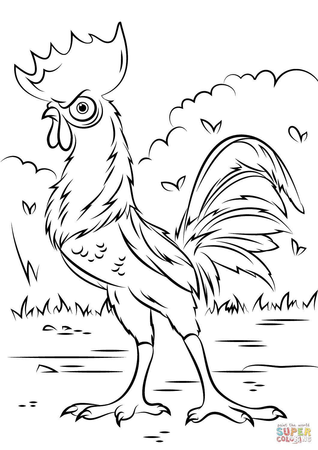 Kids Coloring Pages Moana
 Heihei Rooster from Moana Super Coloring
