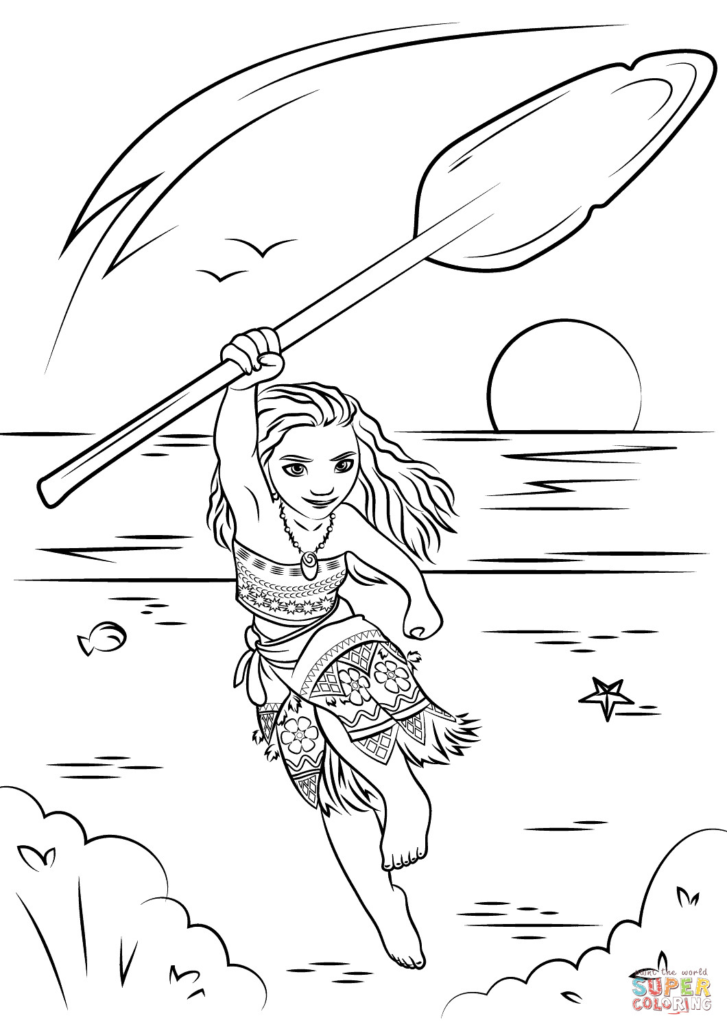 Kids Coloring Pages Moana
 DIY Moana Birthday Party for under US$70