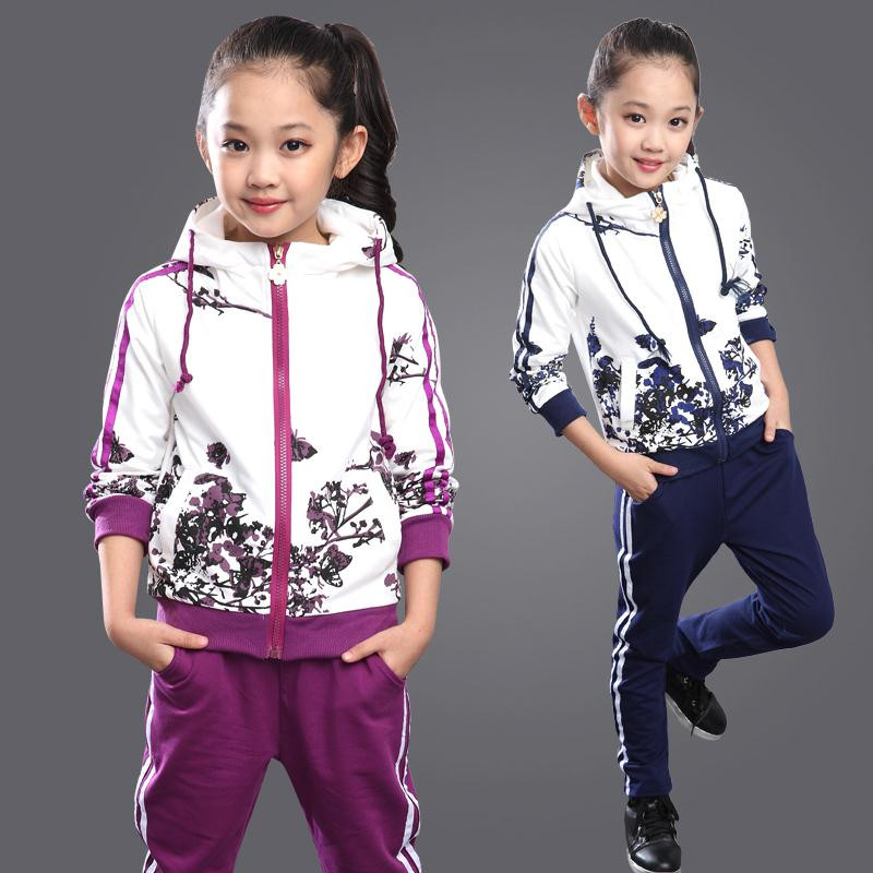 Kids Fashion Clothes
 Clothing Set Girls Clothes Jacket Floral Zipper Kids