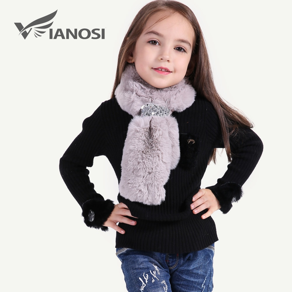 Kids Fashion Scarves
 VIANOSI Fashion Children Scarf Winter Warm Faux Fur