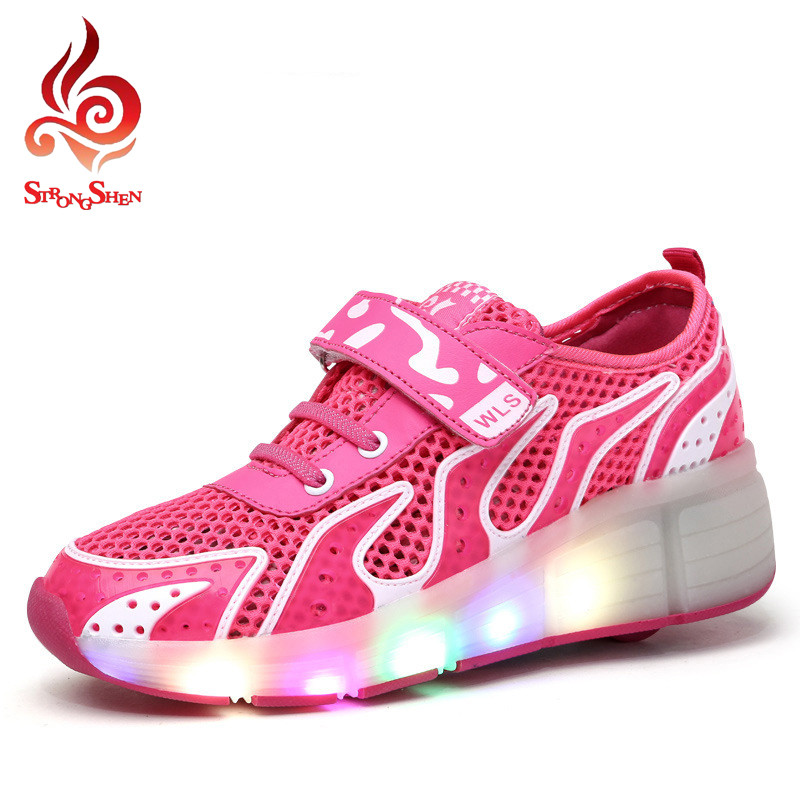 Kids Fashion Sneakers
 children shoes with light 2016 new spring sport running