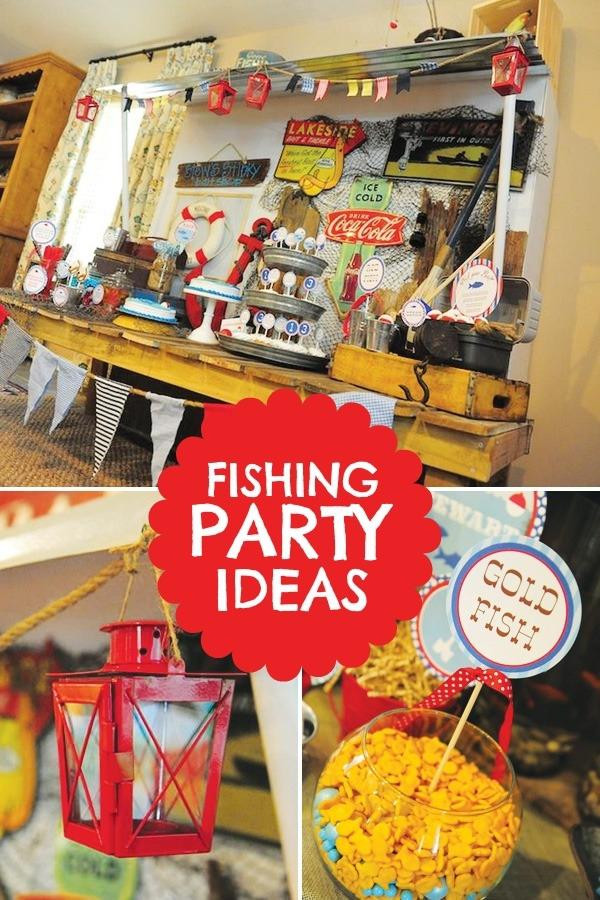 Kids Fish Birthday Party
 Fishing Themed Birthday Party Spaceships and Laser Beams