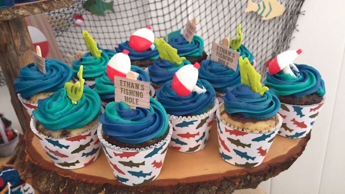 Kids Fish Birthday Party
 Kara s Party Ideas Colorful Gone Fishing Birthday Party