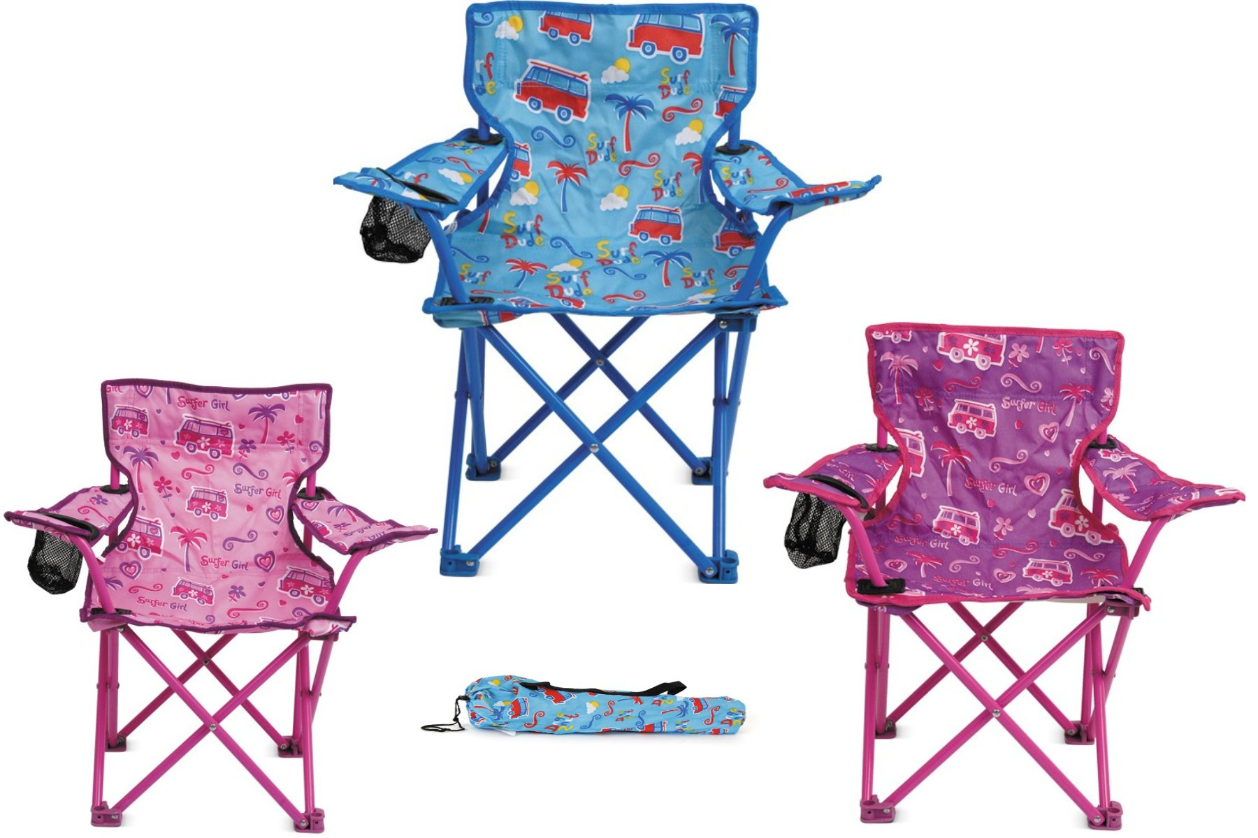 Kids Folding Camp Chair
 NEW Kids Childrens Folding Chair Cup Holder Carry Bag