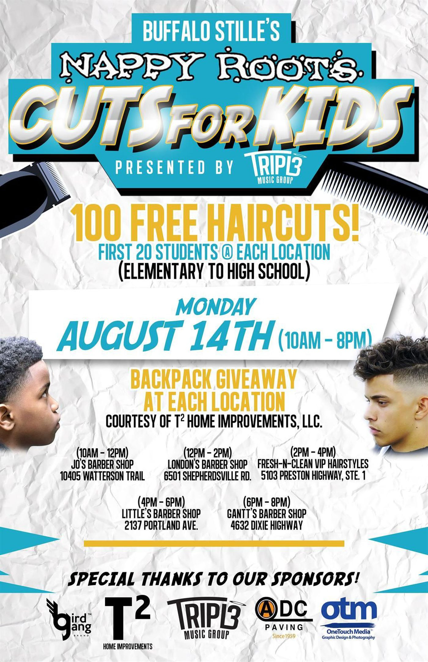 Kids Haircuts Louisville Ky
 Nappy Roots member arranges free haircuts for Louisville