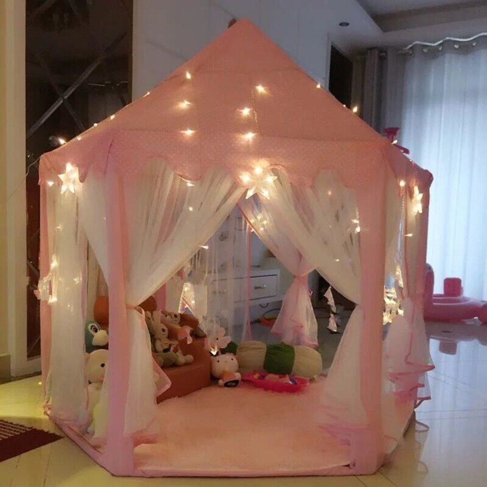 Kids Indoor Tent
 Dalos Dream Castle Kid Tent Playhouse Pink Princess Kid