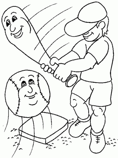 Kids On Line Coloring Pages
 Kids Page Baseball Coloring Pages