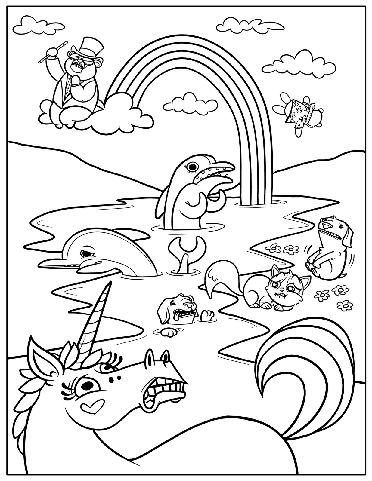 Kids On Line Coloring Pages
 Free Printable Rainbow Coloring Pages For Kids