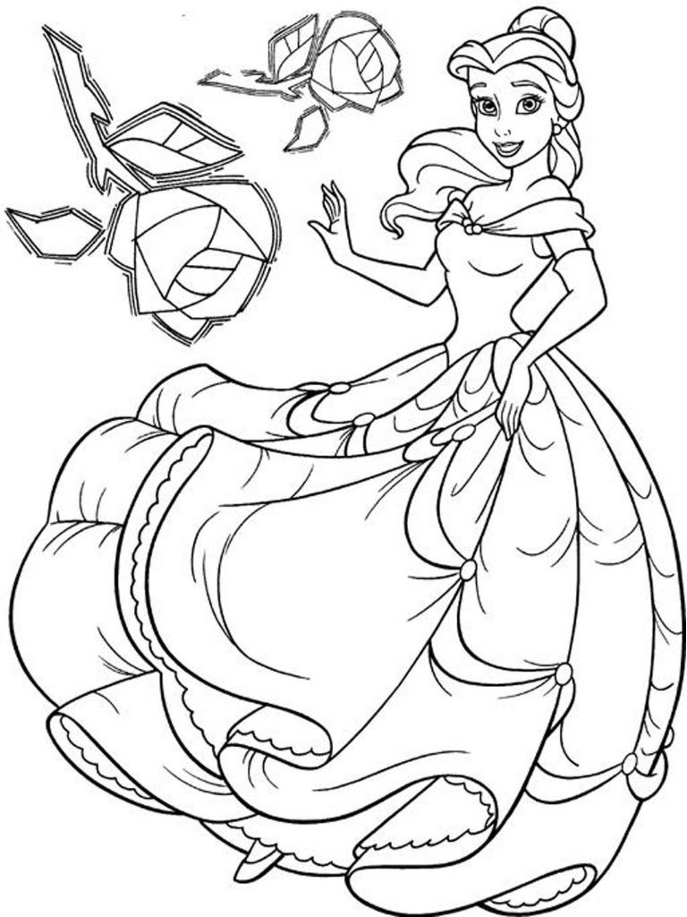Kids On Line Coloring Pages
 Free Printable Belle Coloring Pages For Kids
