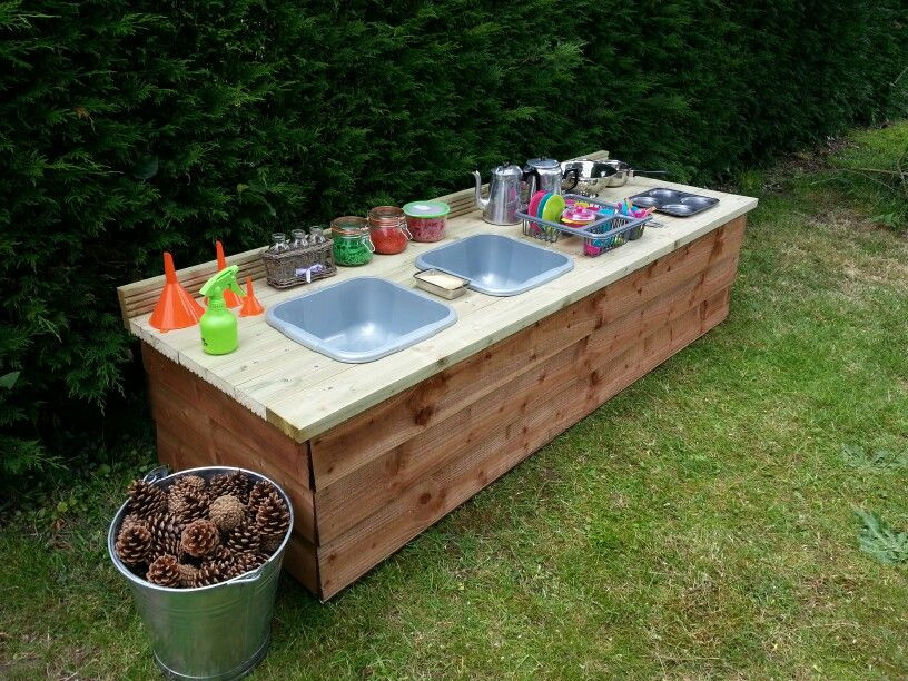 Kids Outdoor Kitchen
 Maya s mud kitchen Lots of messy play days ahead of us
