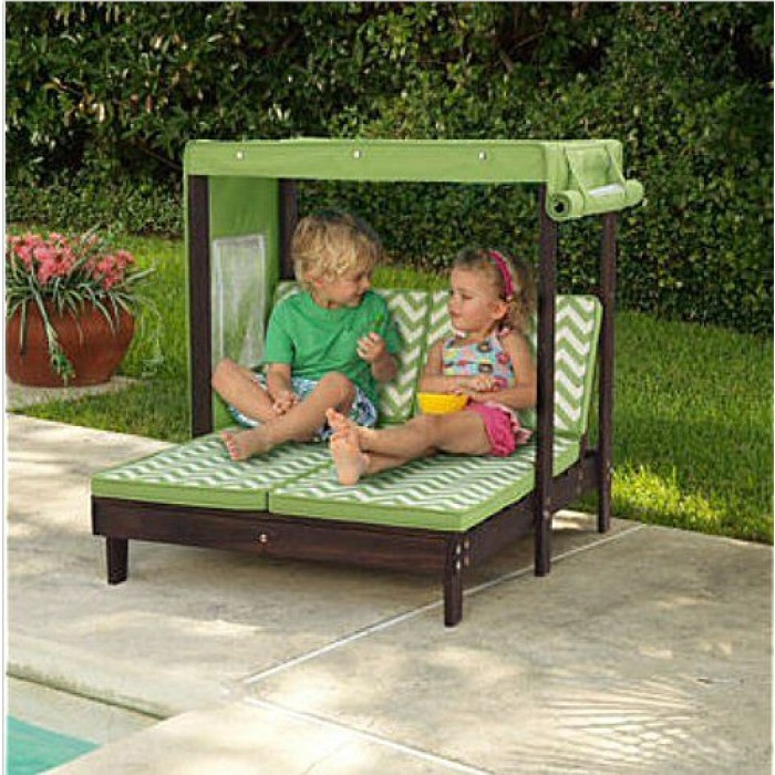 Kids Outdoor Lounge Chair
 Double Chaise Lounge KidKraft Resin Patio Furniture