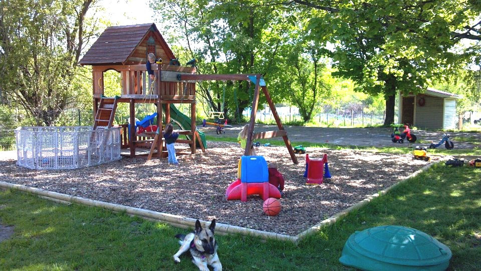 Kids Outdoor Play Area
 The outdoor play area for the kids 1 acre fenced in Yelp