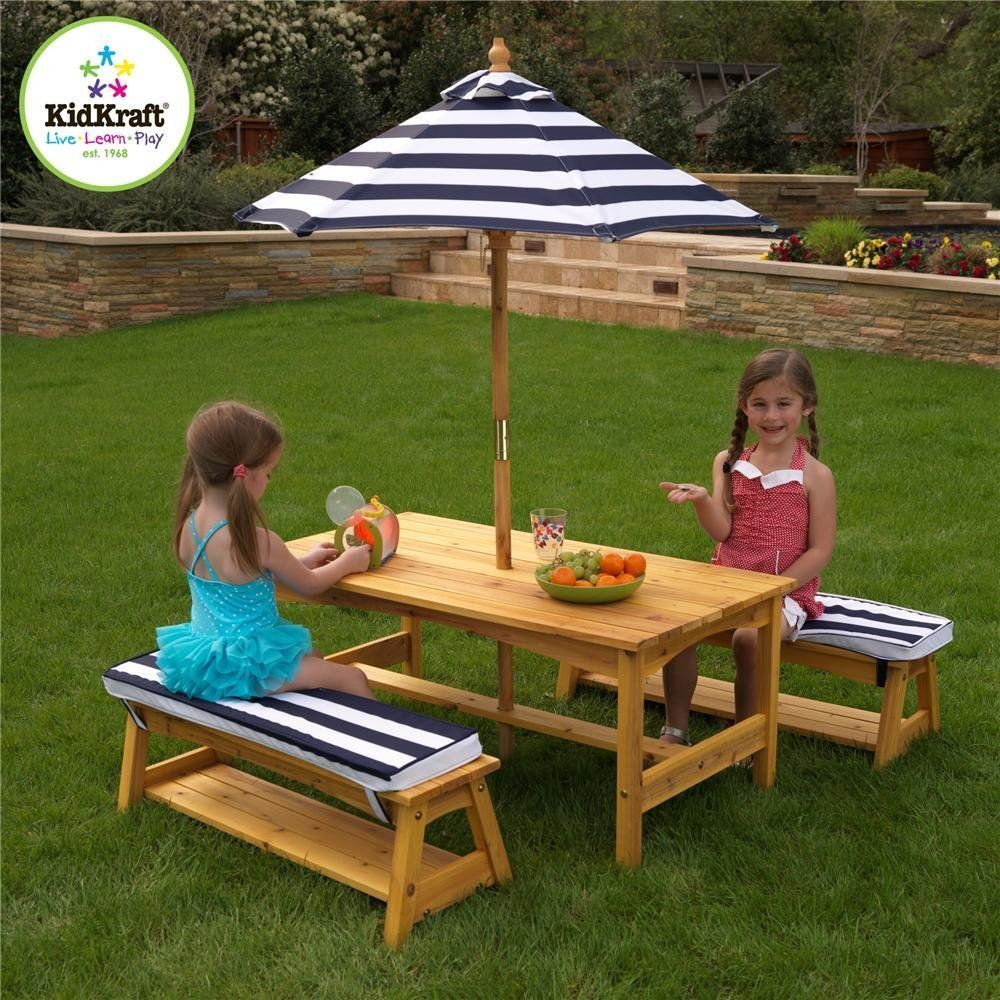 Kids Outdoor Table And Bench
 Amazon KidKraft Outdoor table and Chair Set with