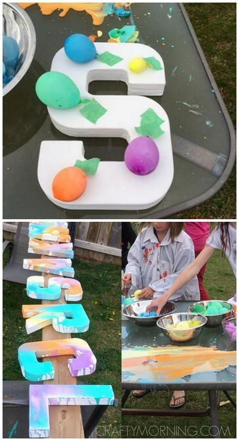 Kids Painting Party At Home
 Balloon Letter Painting Party Idea