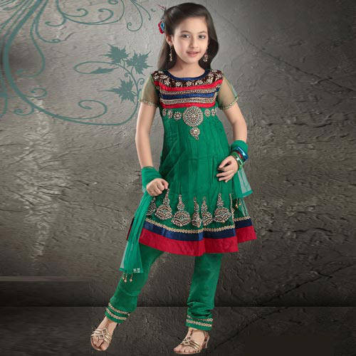 Kids Party Dresses India
 Ambika Clothing Girls Designer Kids Party Wear Dress Rs