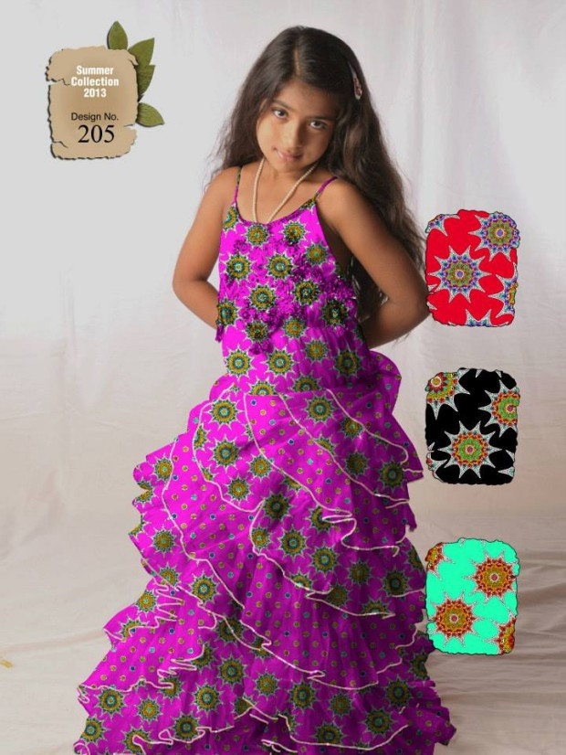 Kids Party Wear Dresses
 Fashion & Style Ajwa Kids Child Summer Lawn Dress