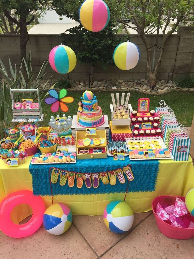 Kids Pool Birthday Party
 Swimming Pool Summer Party Summer Party Ideas in 2019