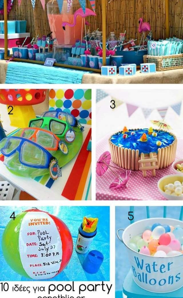 Kids Pool Birthday Party
 Cute kids pool party idea Entertaining