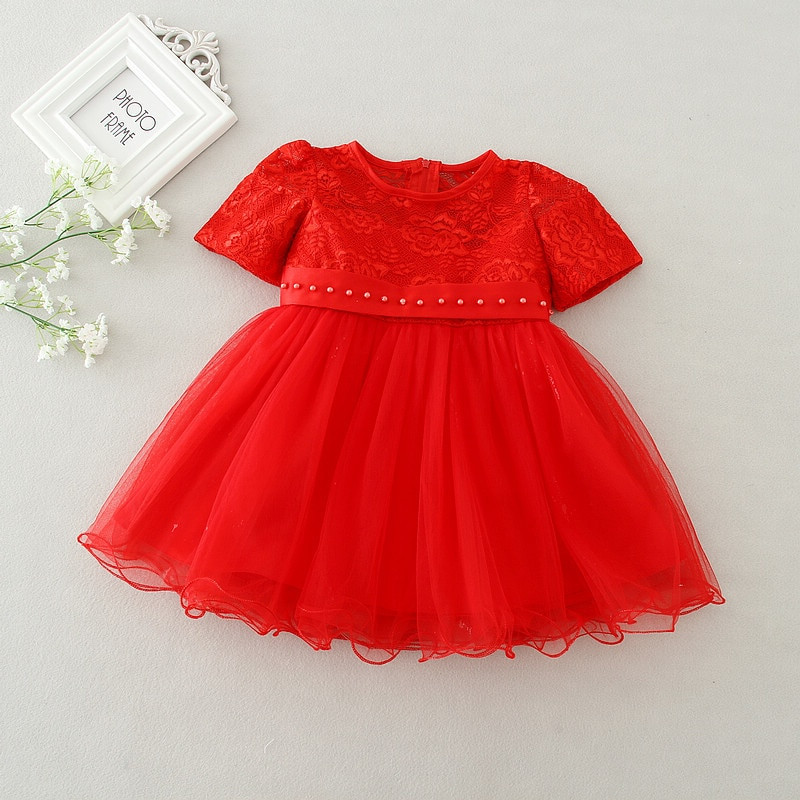 Kids Red Party Dress
 2017 Hot Sale Red White Baby Birthday Party Kids Dress