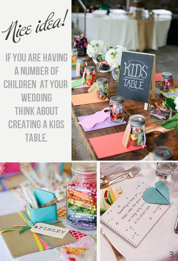 Kids Table At Wedding
 The 25 best Kids wedding activities ideas on Pinterest