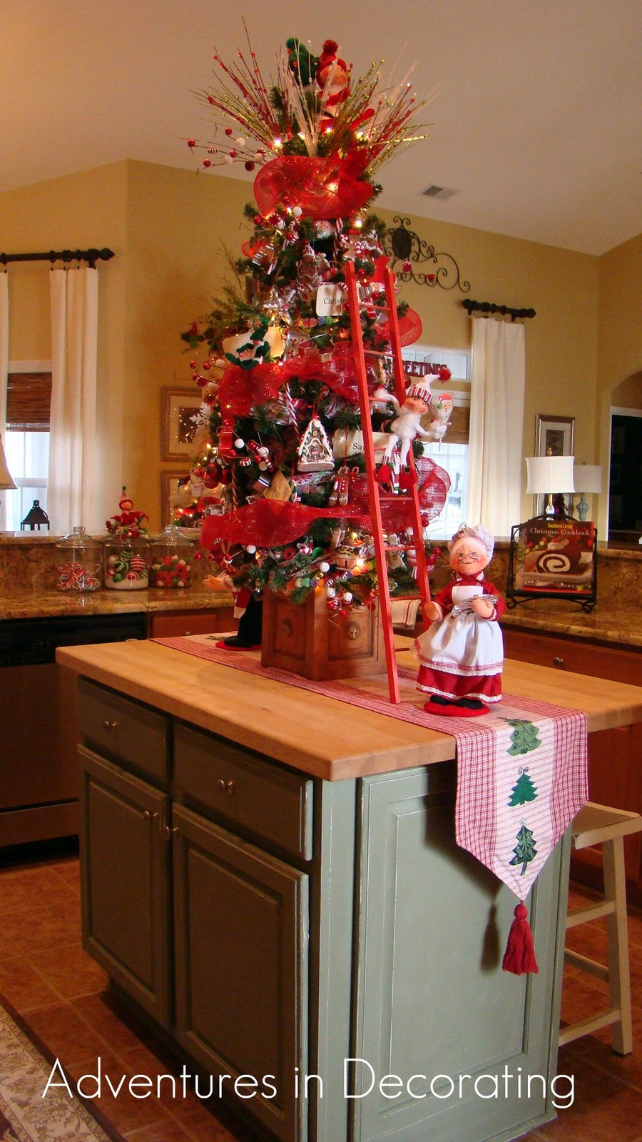 Kitchen Christmas Tree
 Adventures in Decorating Whimsical Christmas Kitchen