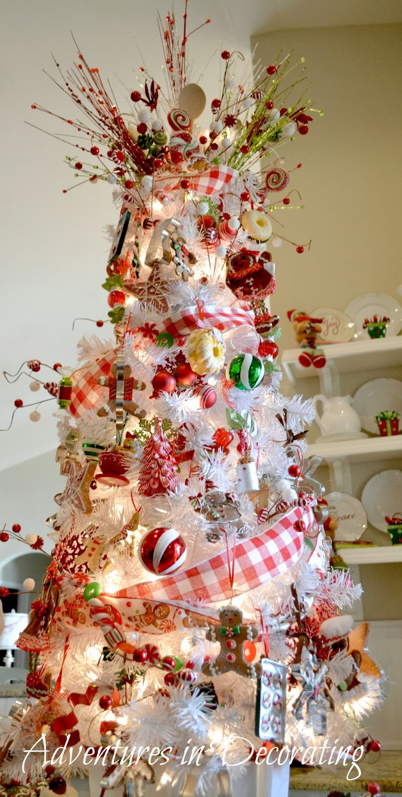 Kitchen Christmas Tree
 Adventures in Decorating Our Christmas Great Room and