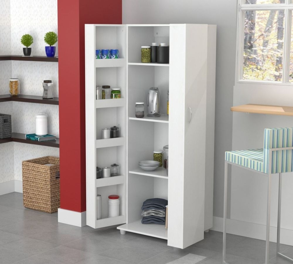 Kitchen Cupboard Organizers
 Tall Kitchen Cabinet Storage White Food Pantry Shelf