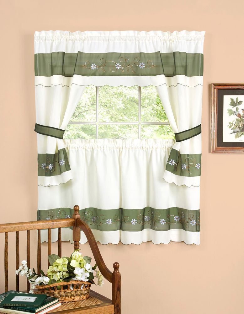 Kitchen Curtain Sets Cheap
 Berkshire™ Embroidered plete Kitchen Curtain Set By