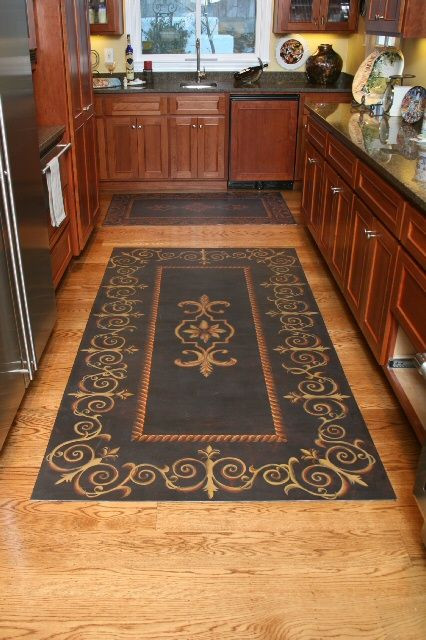 Kitchen Floor Cloth
 66 best Primitive Colonial Floorcloths images on Pinterest