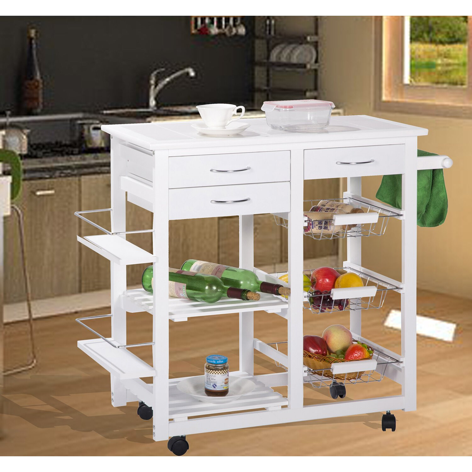 Kitchen Storage Cart
 Merax Kitchen Cart & Reviews