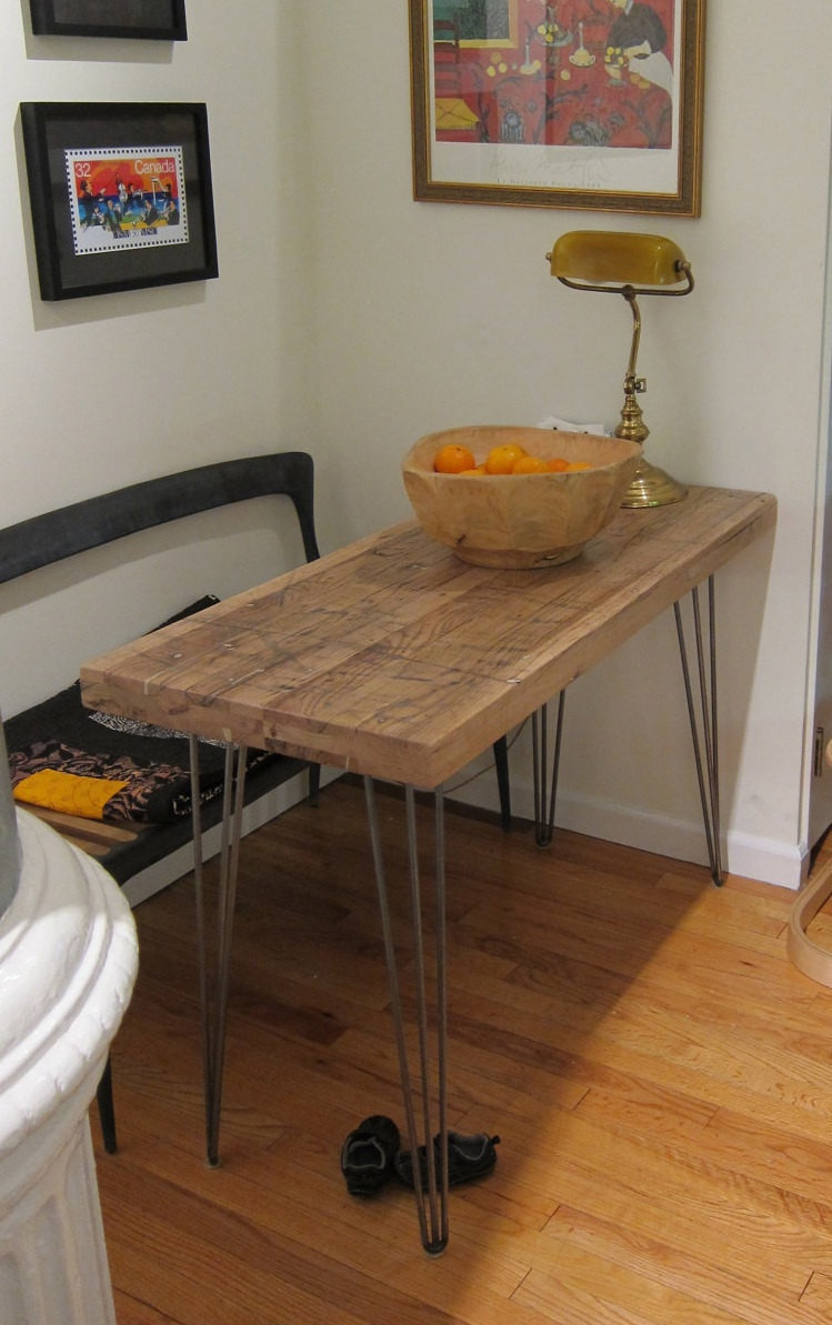 Kitchen Table For Small Space
 Small Kitchen Table Reclaimed Oak Hairpin Legs